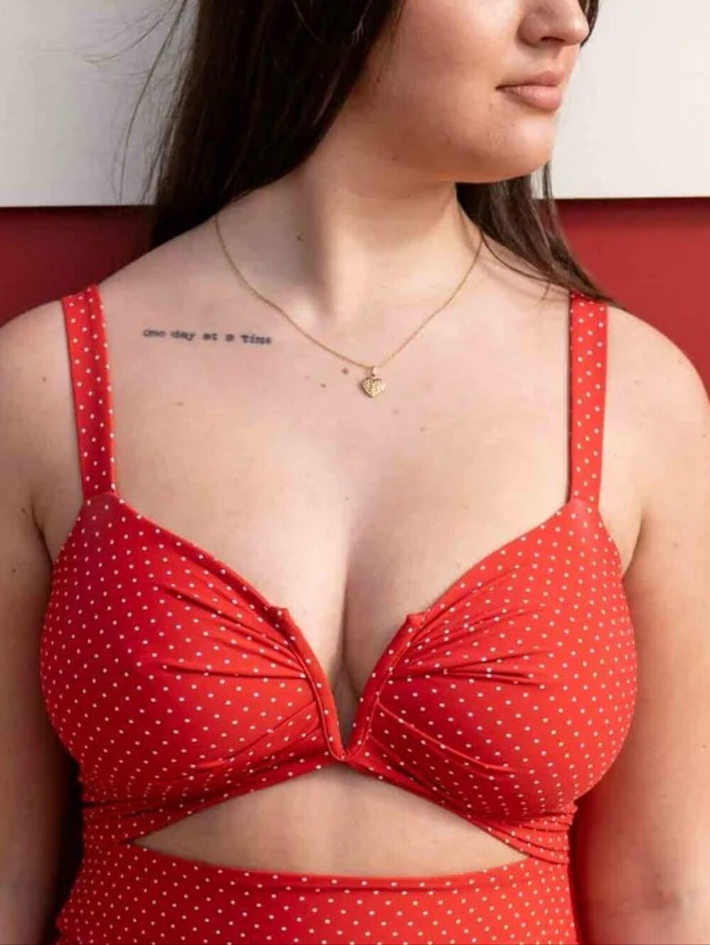 Celeste Bikini Top - Red Polka Dot 2X